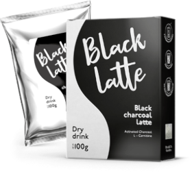 Getränk Black Latte